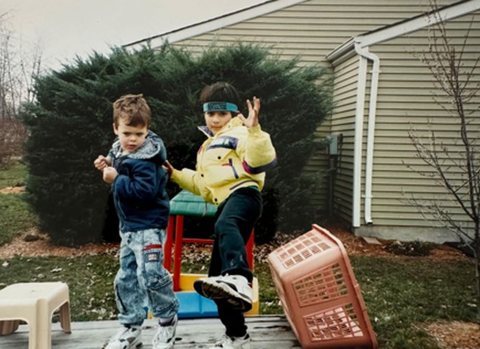 Jordon Post and John O'Brien as childhood neighbors